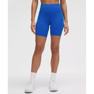 Lululemon Blue Fast And Free High-Rise Shorts